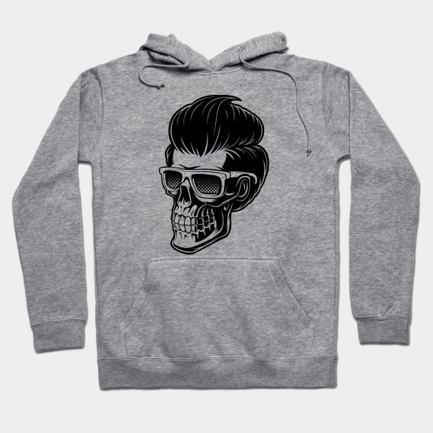 hipster barber skull Hoodie by Wisdom-art